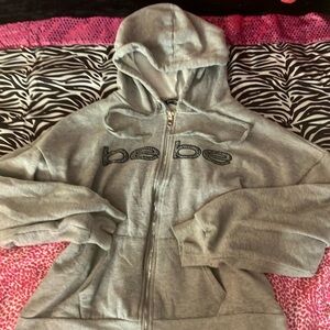 Grey BEBE sport jacket, with rhinestones